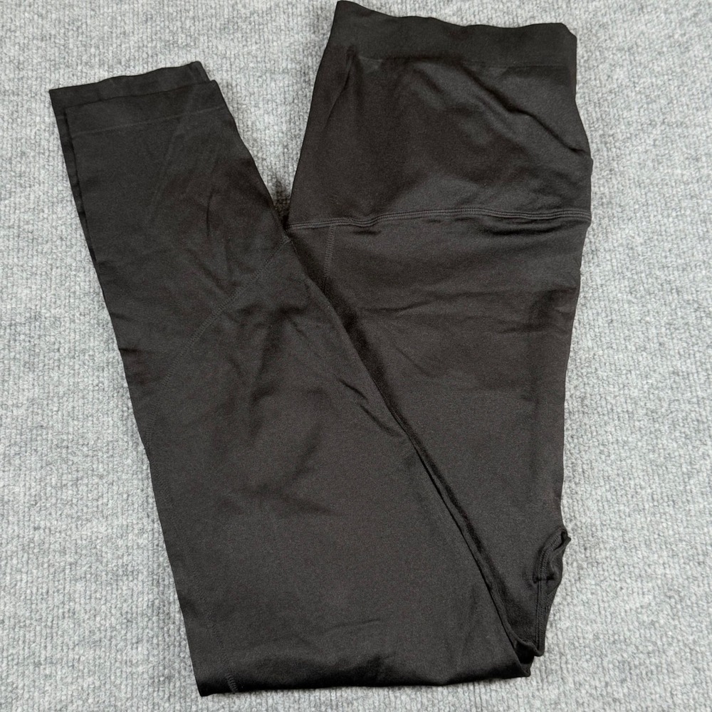 Time and Tru Maternity XL 16-18 Black Knit Leggings with Pockets Comfort Stretch